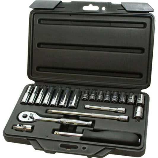 21 PC SAE Socket Set with Case