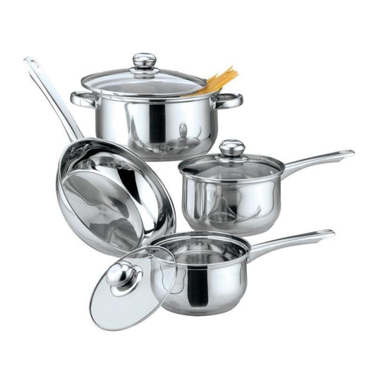 7 PC Stainless Steel Cookware - (Family Size)