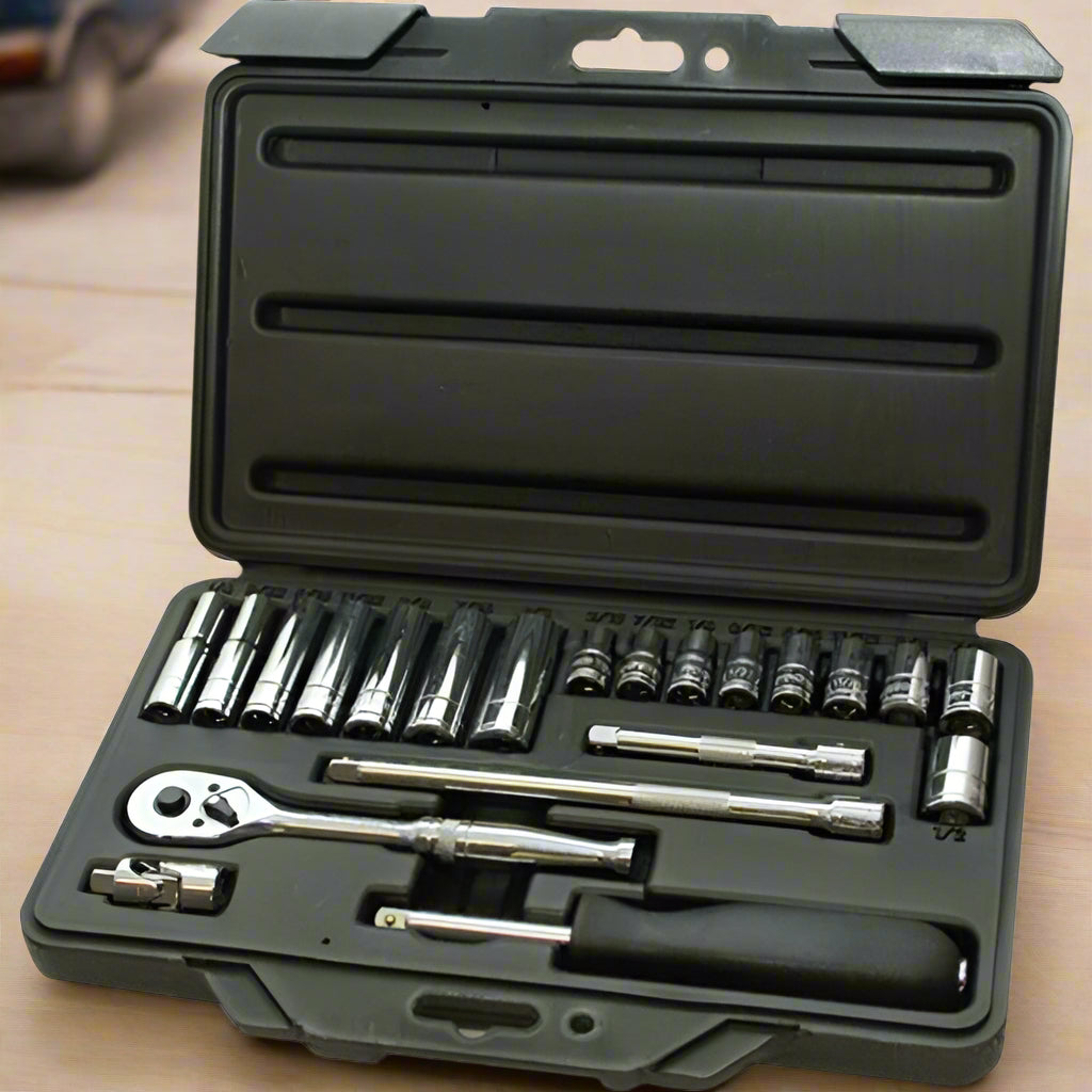 21 PC SAE Socket Set with Case